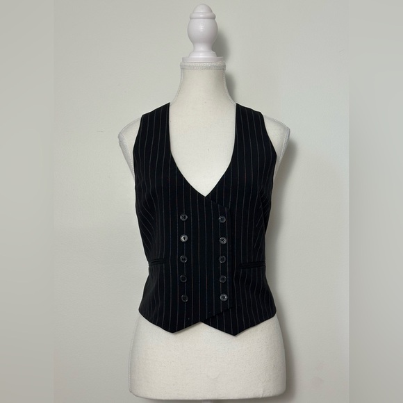 Suzy Shier Jackets & Blazers - SUZY SHIER Y2K Pinstripe Skater Grunge Alt Suit Vest Size L